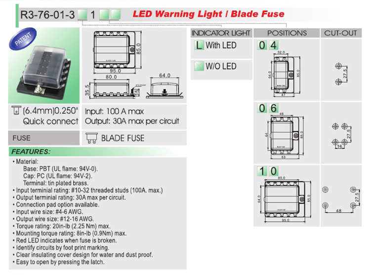 R3-76 enters and exits the car fuse holder (with LED light)(图4)