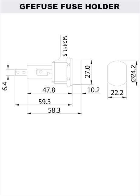 (panel) R3-41 fuse holder(30A600V)10X38 fuse holder(图1)