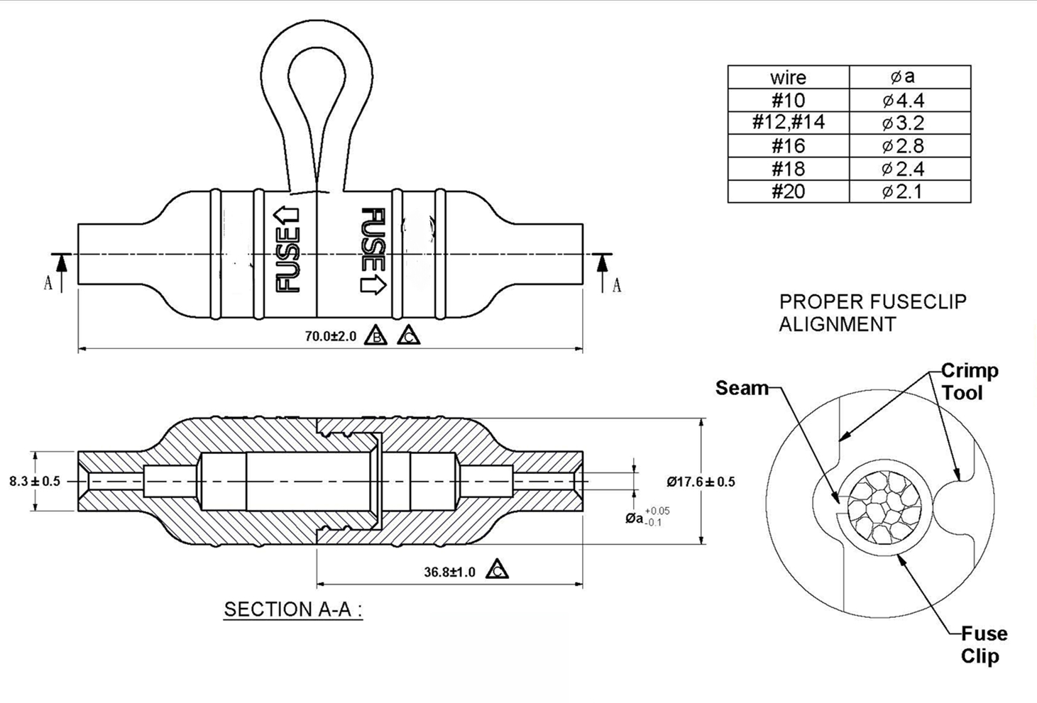 PTF-771 (Wire Harness Waterproof Fuse Block) Tubular Fuse Bl(图1)